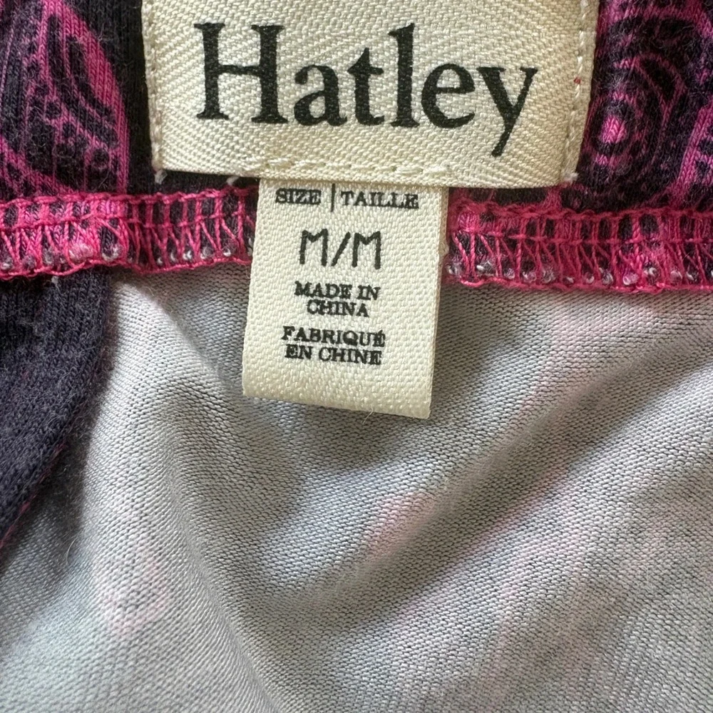 Hatley Dress Elephant Print Short Sleeve Shift Medium Pink Purple Summer